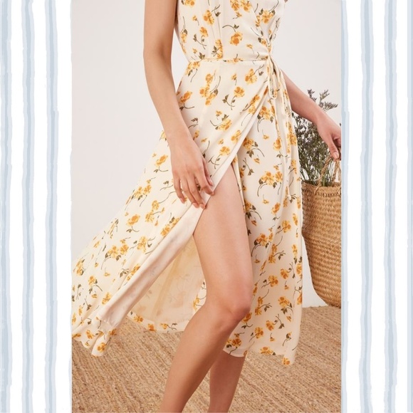 Reformation Dresses & Skirts - REFORMATION NWT Carina Wrap Midi Dress Limonata
